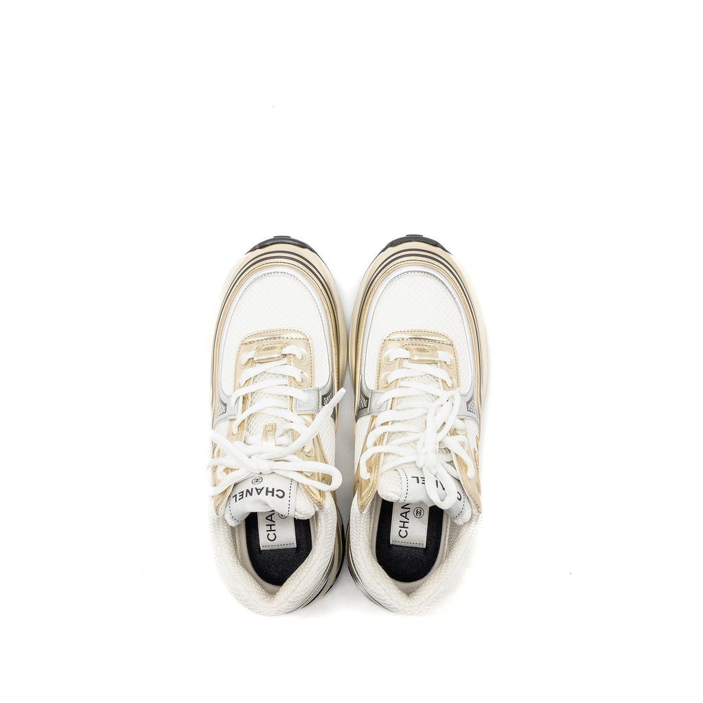 chanel-size-37-cc-sneakers-fabric-laminated-white-gold-silver-copy