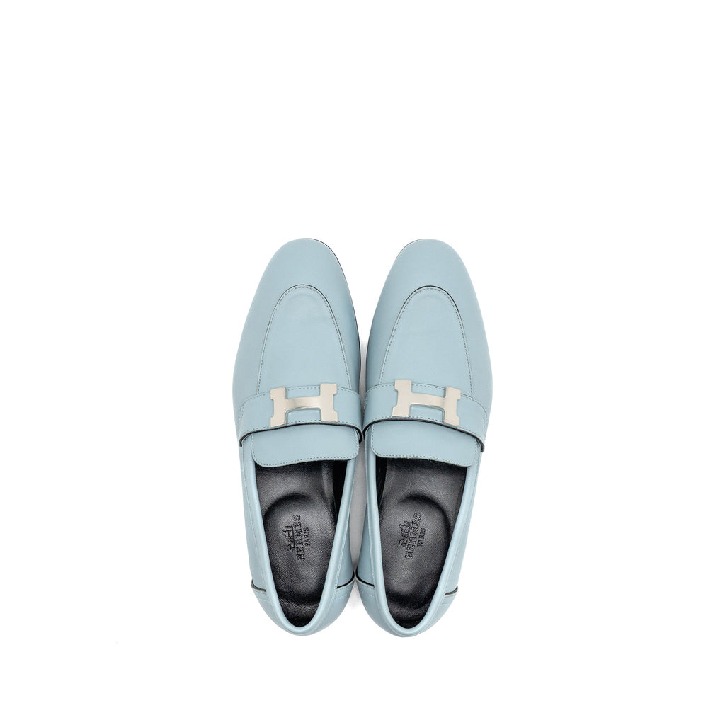 hermes-size-35-paris-mocassins-calfskin-leather-vert-d-eau-copy-1