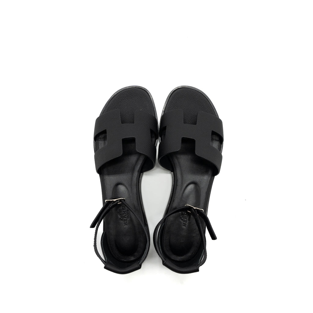 hermes-size-38-santorini-sandals-leather-black-shw