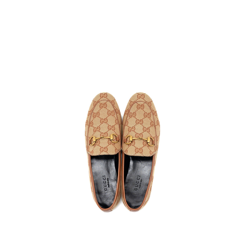 gucci-size-35-5-jordan-loafers-canvas-dark-pink
