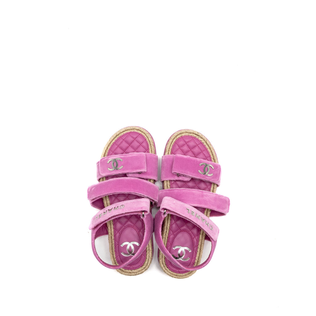 chanel-size-37-dad-sandals-velvet-espadrille-leather-pink-shw