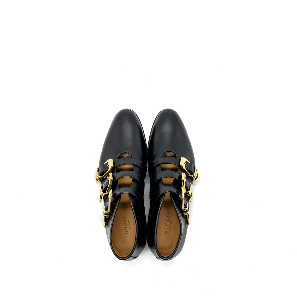 gucci-size-38-triple-buckle-ankle-boots-black-ghw