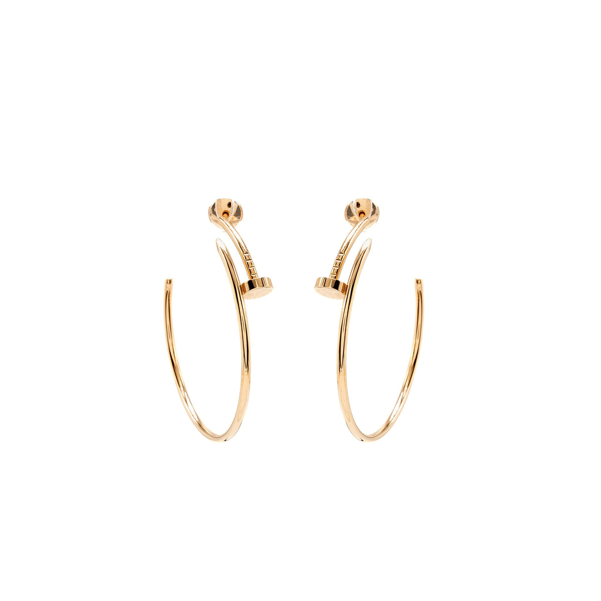 CARTIER JUSTE UN CLOU HOOP EARRINGS ROSE GOLD