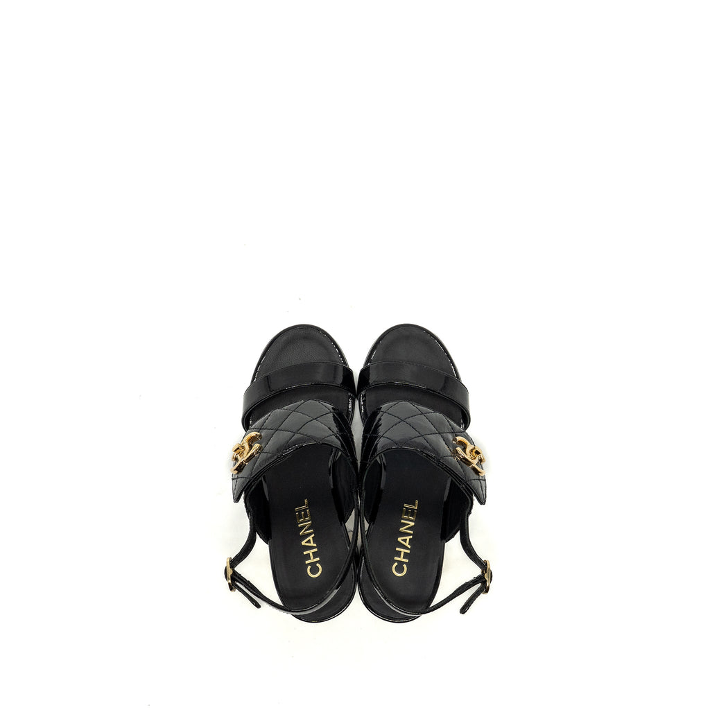 chanel-size-35-23p-cc-logo-sandals-patent-goatskin-black