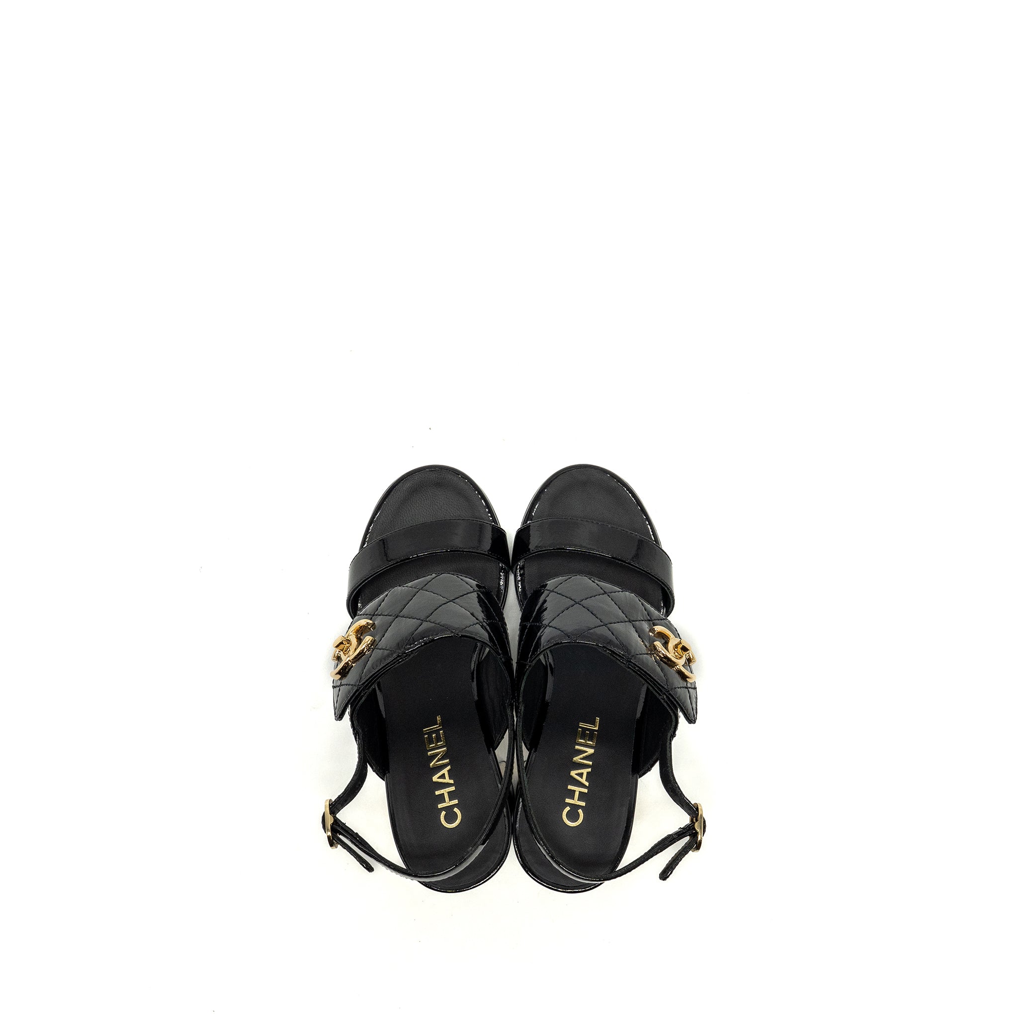 chanel-size-35-23p-cc-logo-sandals-patent-goatskin-black