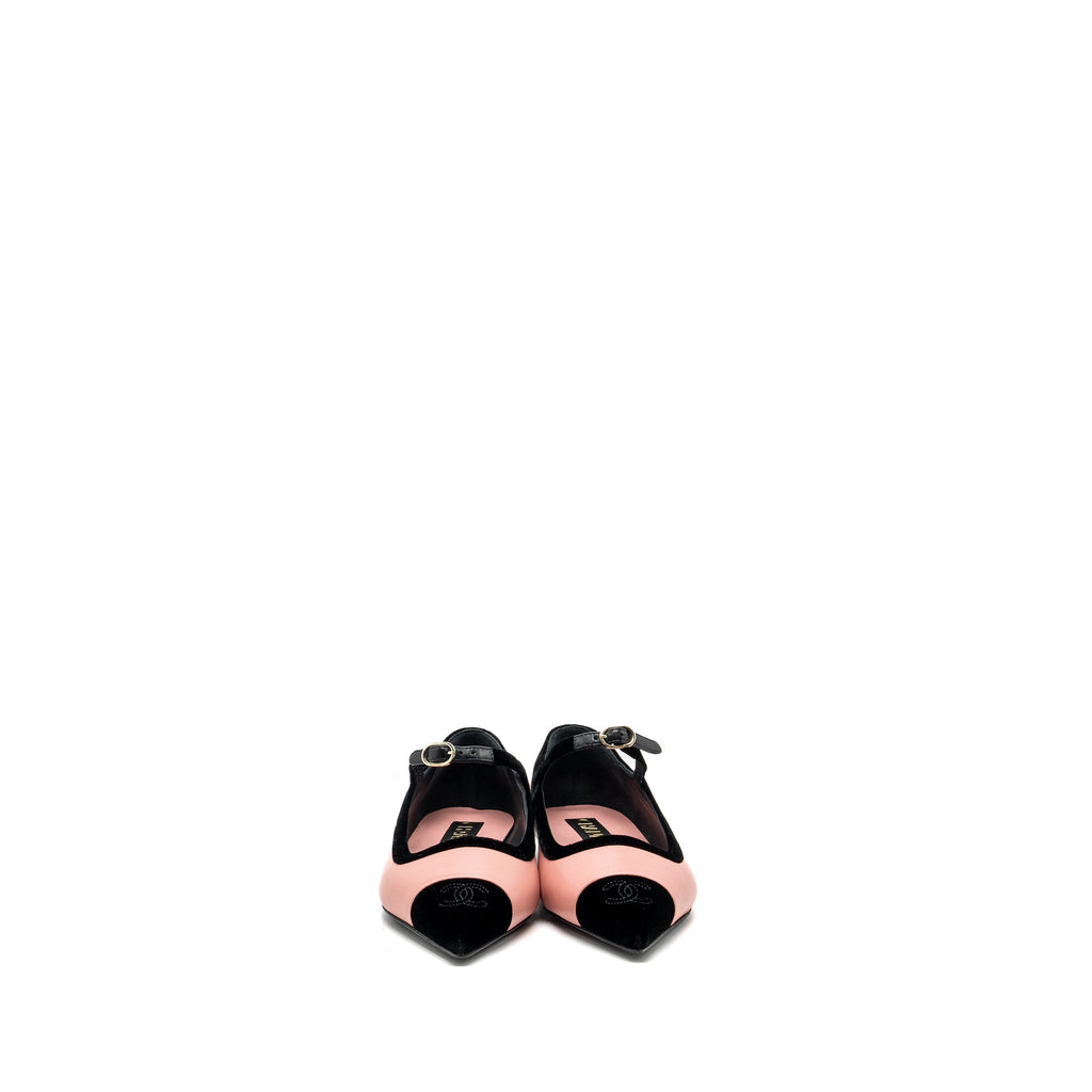 chanel-size-39-5-22k-mery-janes-shoes-lambskin-velvet-pink-black-lghw-copy