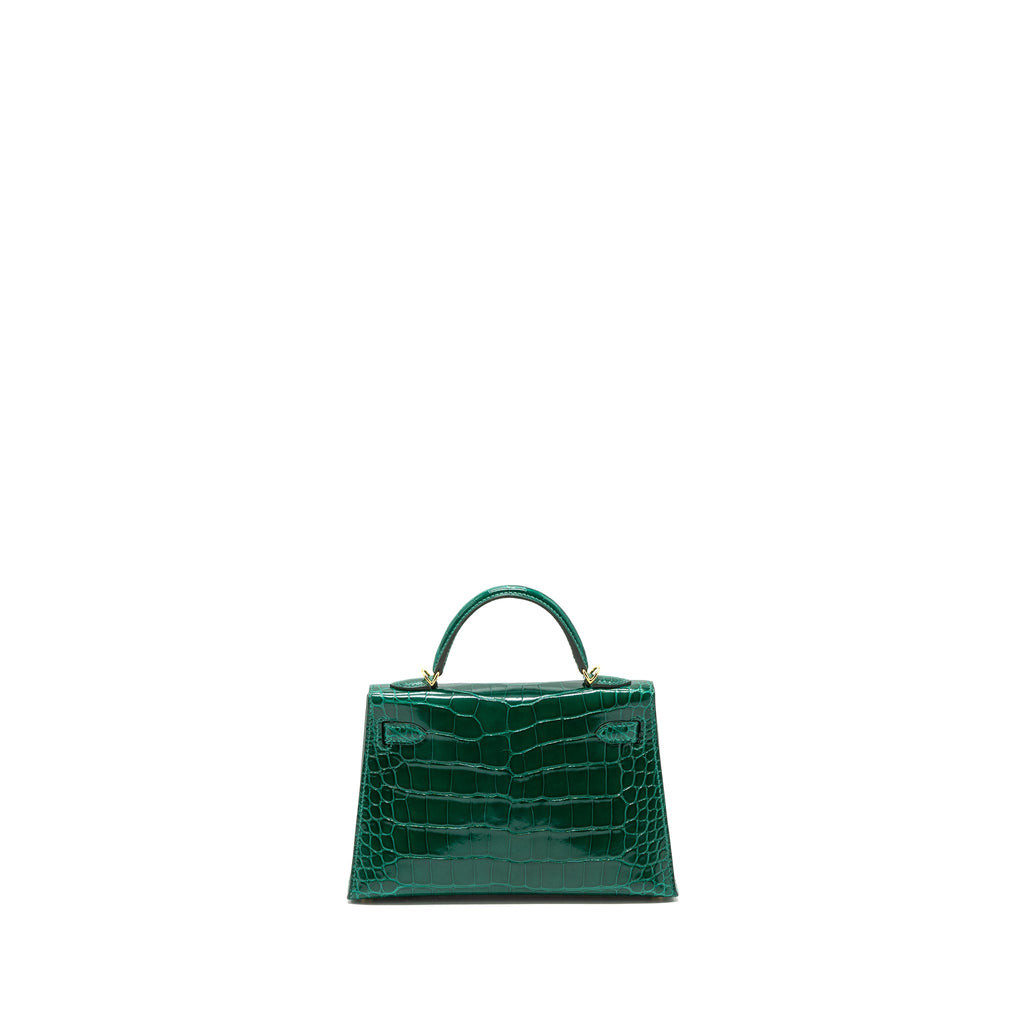 hermes-mini-kelly-ii-alligator-mississippiensis-lisse-6q-vert-emeraude-ghw-stamp-z