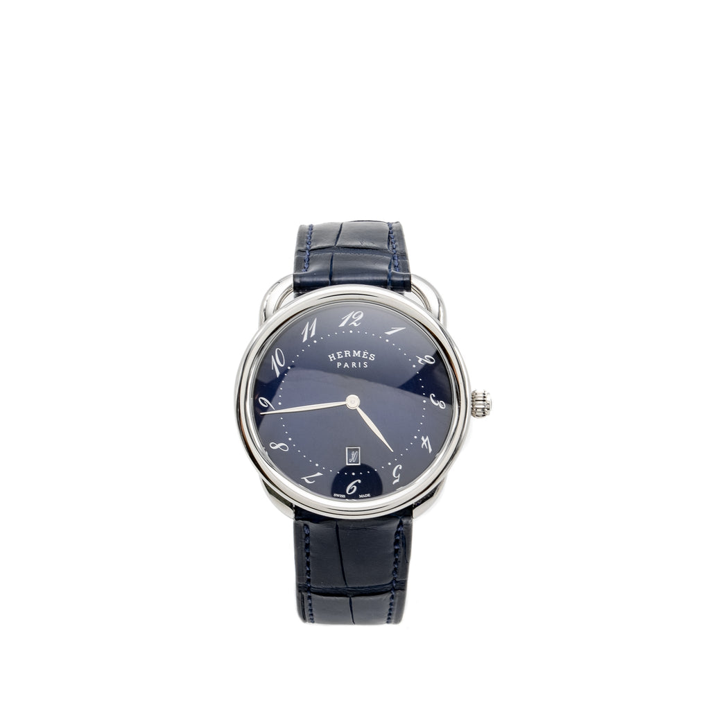 hermes-arceau-watch-40mm-large-model-blue-lacquered-dial-with-alligator-bleu-abysse-strap
