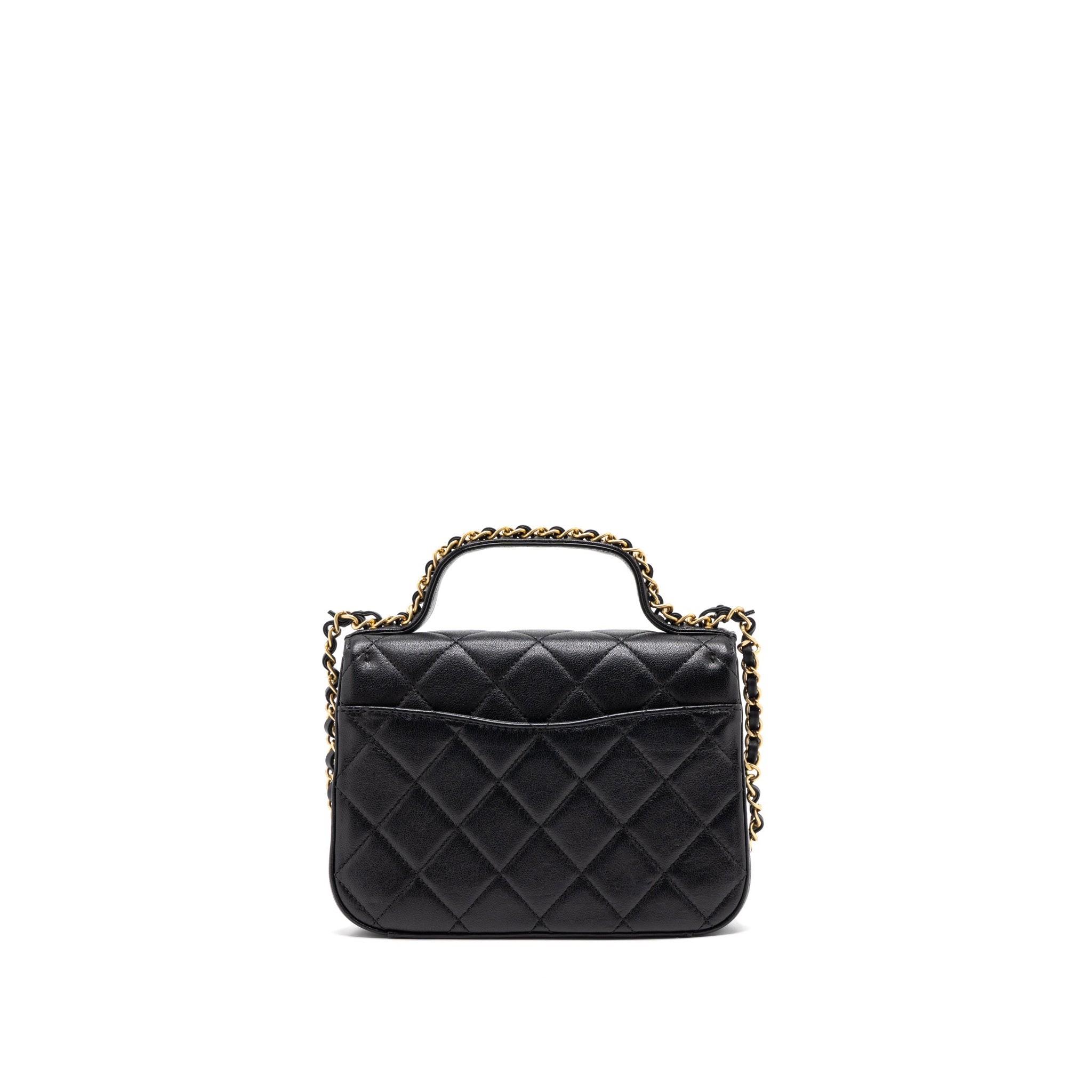 chanel-top-handle-flap-bag-detailed-logo-goatskin-black-ghw