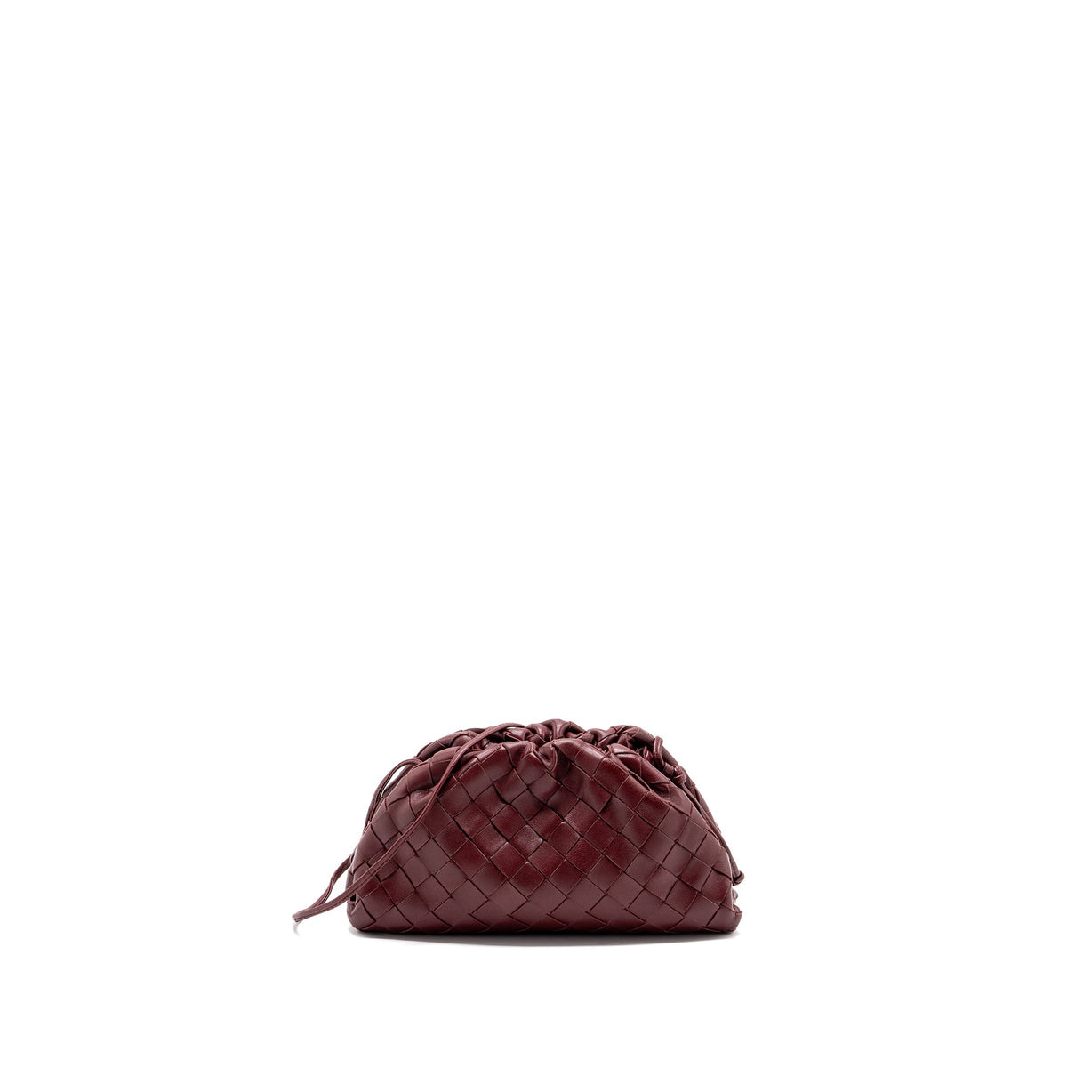 bottega-veneta-mini-pouch-lambskin-dark-red-ghw
