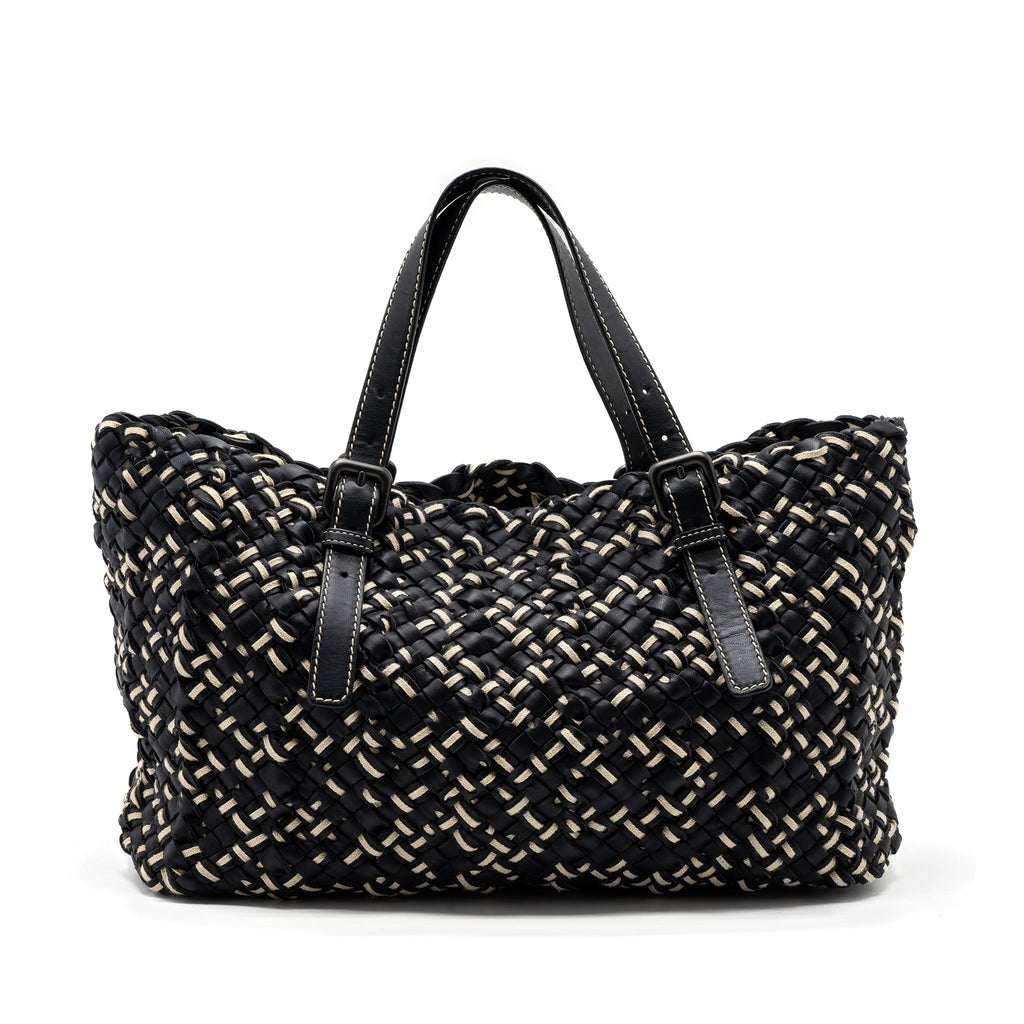 bottega-veneta-tote-bag-leather-dark-blue-multicolor-black-hardware