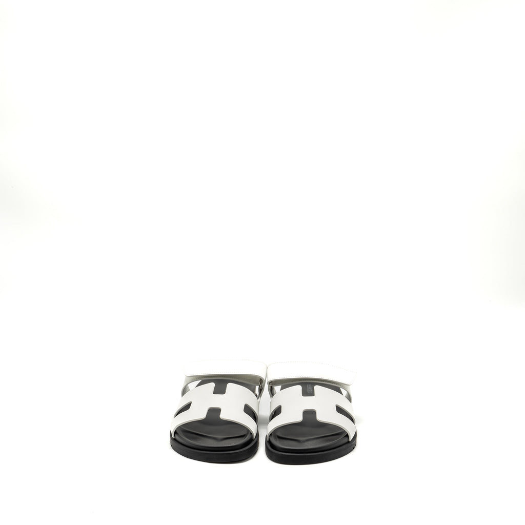 hermes-size-39-chypre-sandal-calfski-white-black