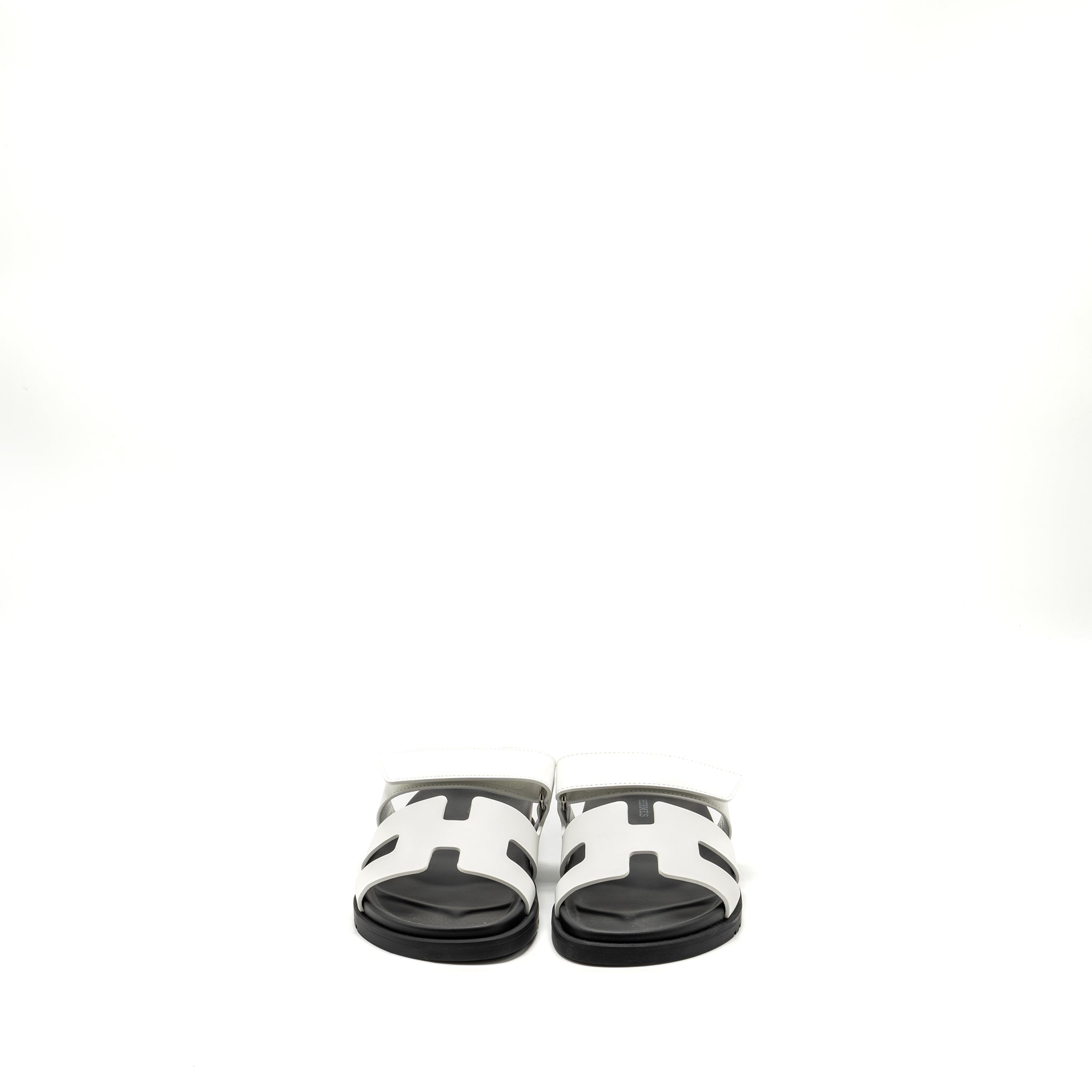 hermes-size-39-chypre-sandal-calfski-white-black