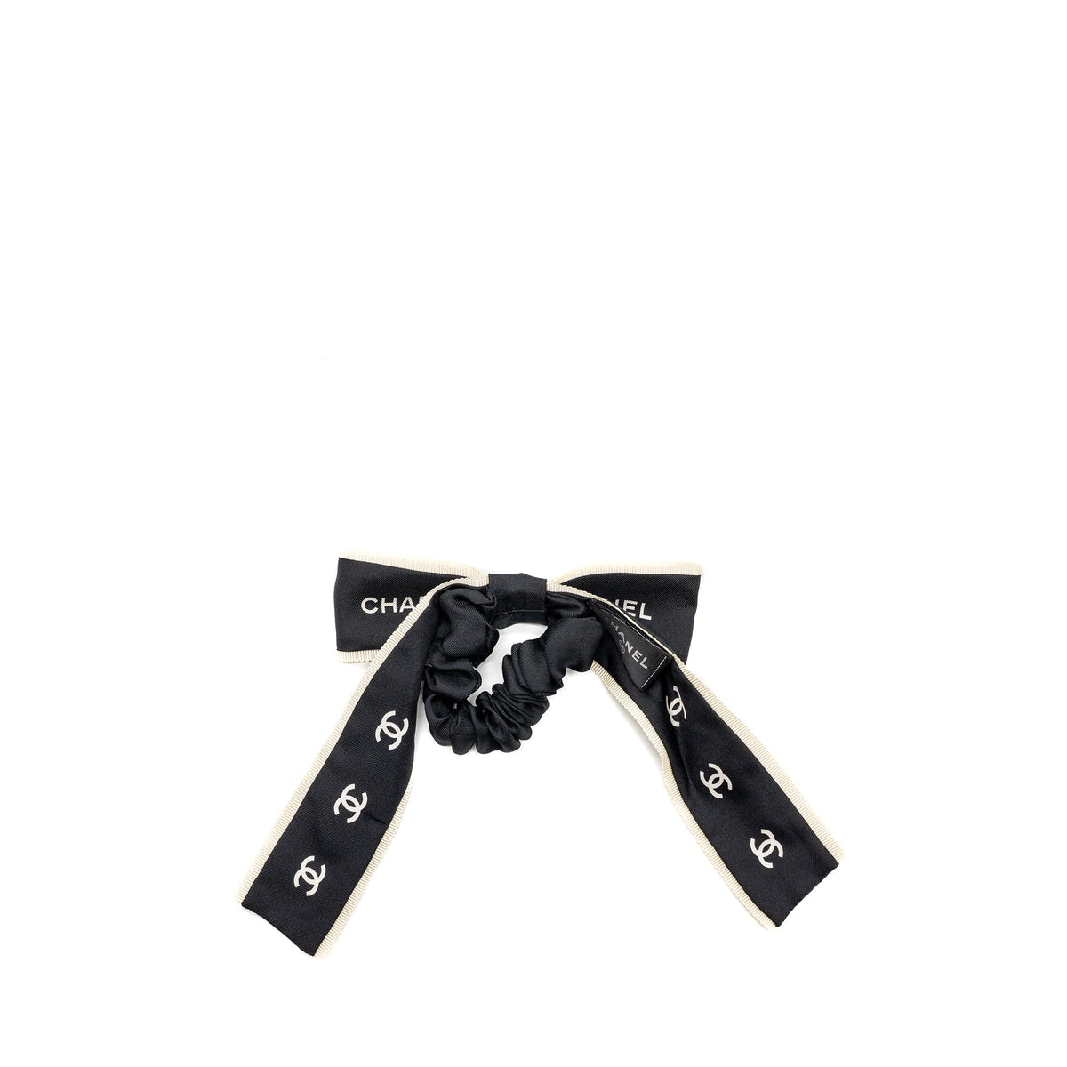 chanel-hair-tie-silk-twill-black-white