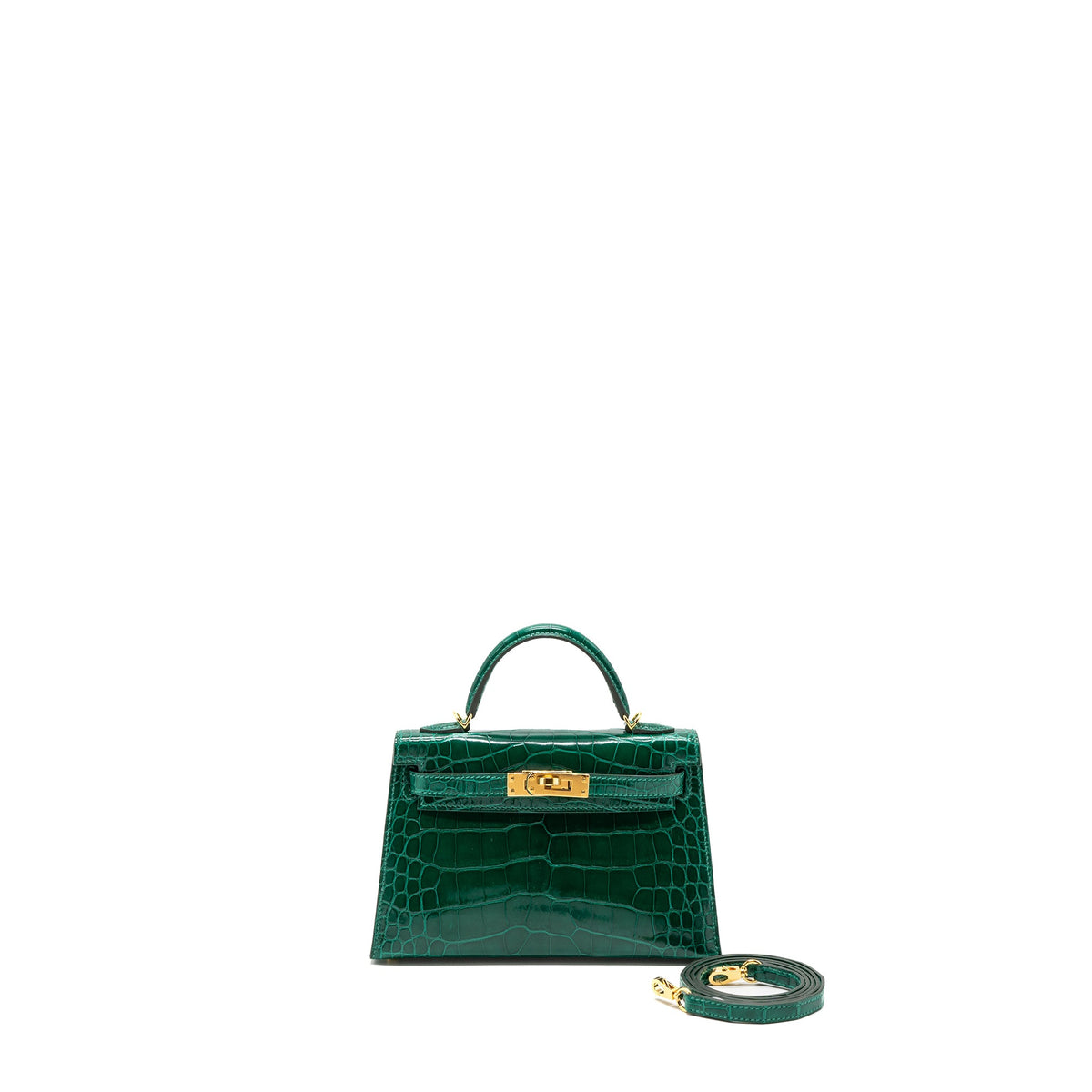 hermes-mini-kelly-ii-alligator-mississippiensis-lisse-6q-vert-emeraude-ghw-stamp-z