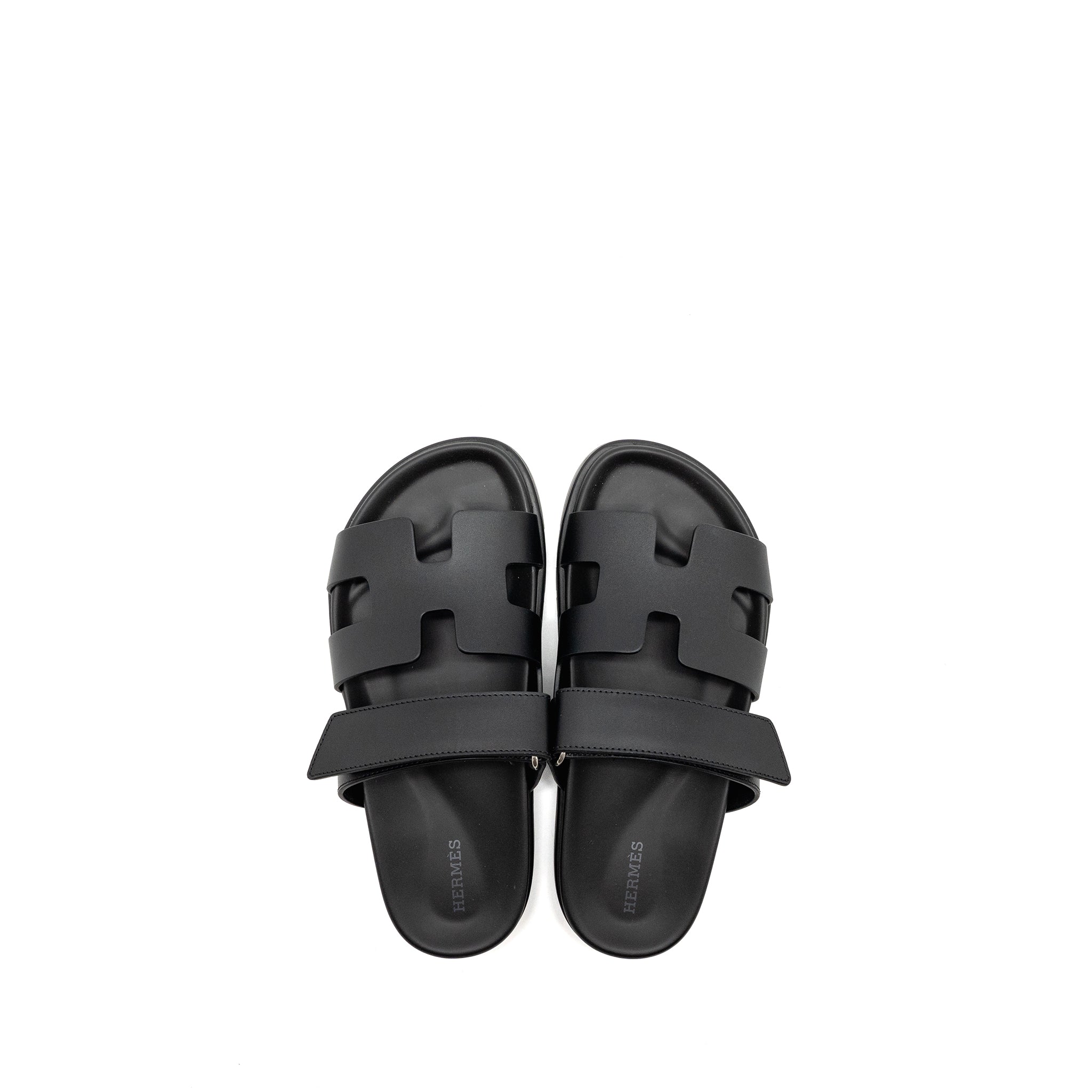 hermes-size-37-chypre-sandals-calfskin-black