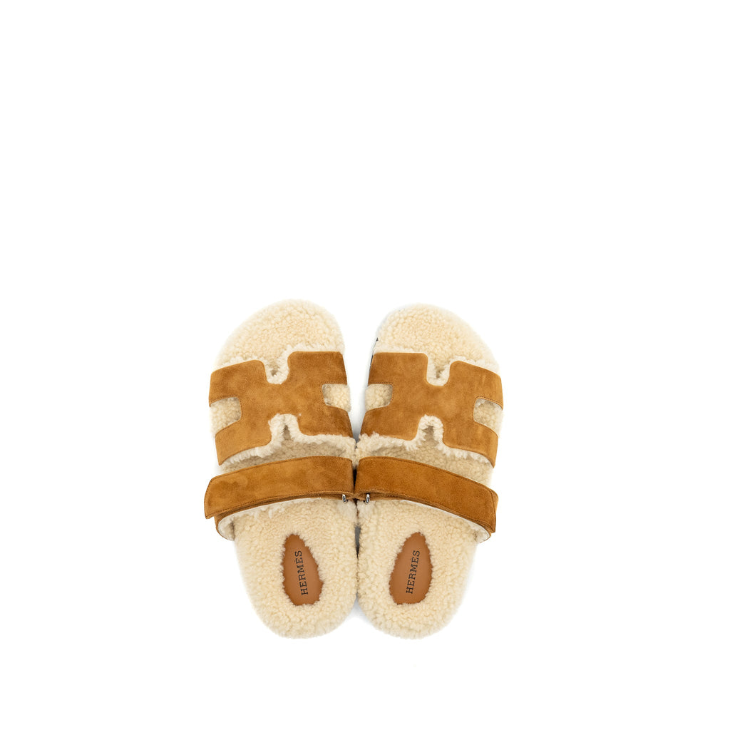 hermes-size-38-chypre-sandal-chevre-velours-shearling-naturel-ecru