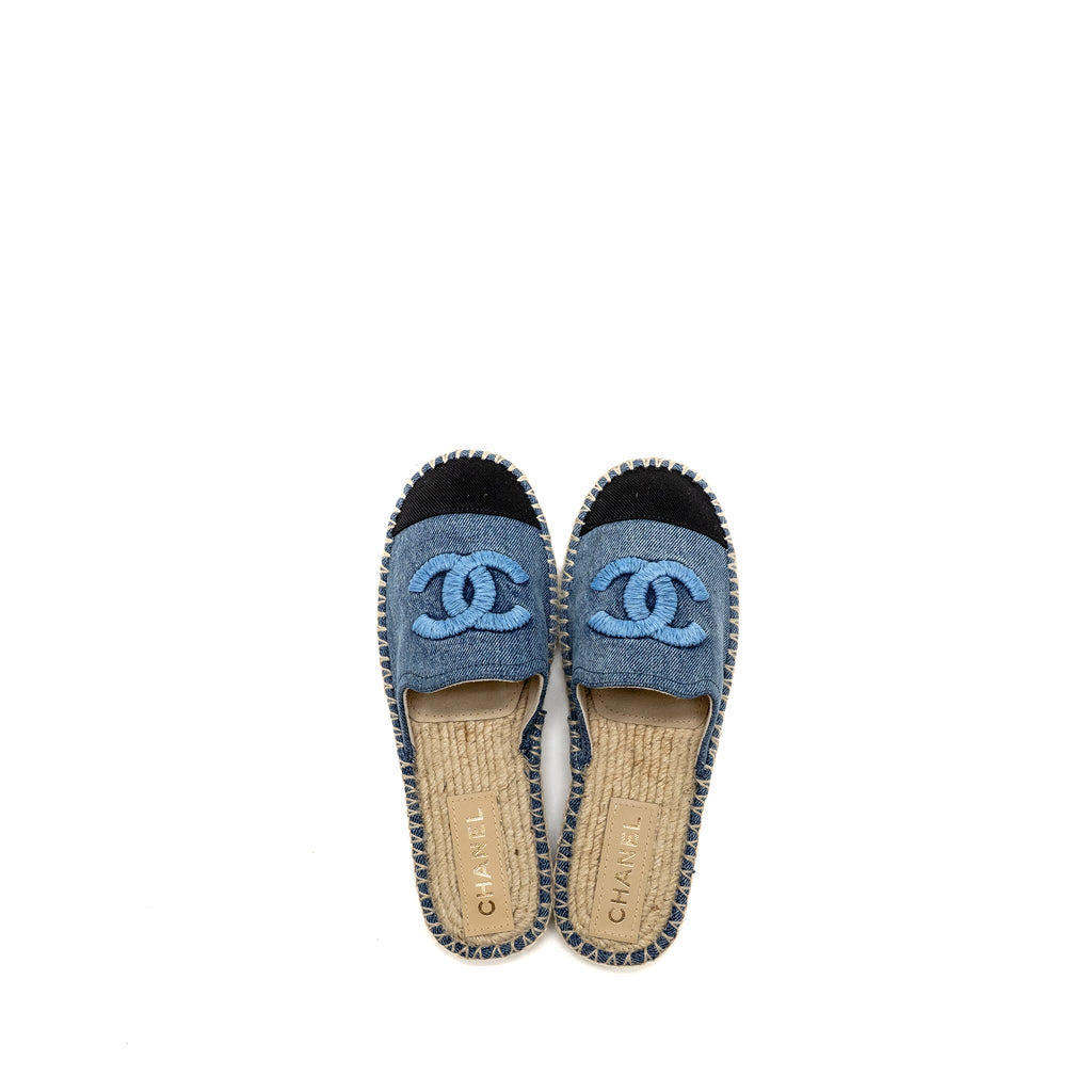 chanel-size-37-espadrilles-sandals-denim-blue