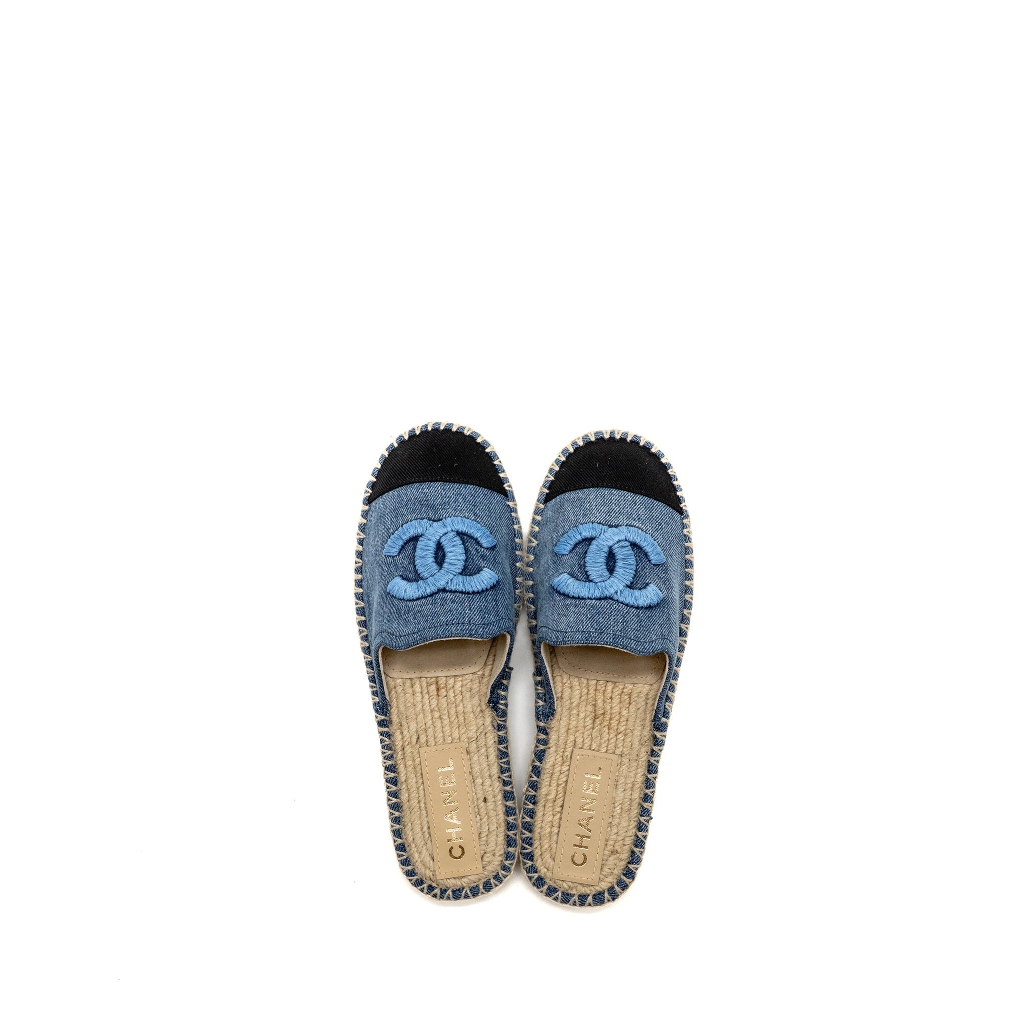 chanel-size-37-espadrilles-sandals-denim-blue