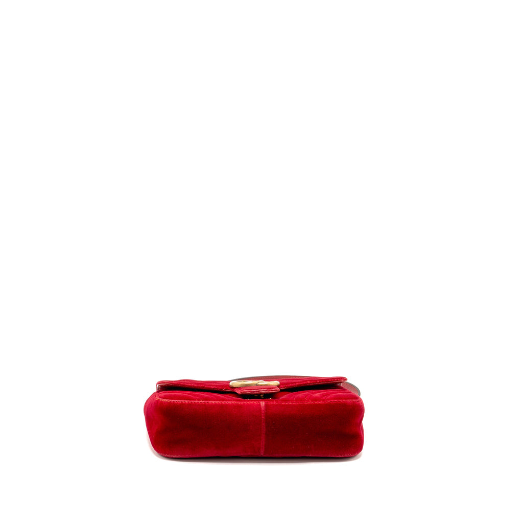 gucci-small-gg-marmont-bag-velvet-red-ghw-copy
