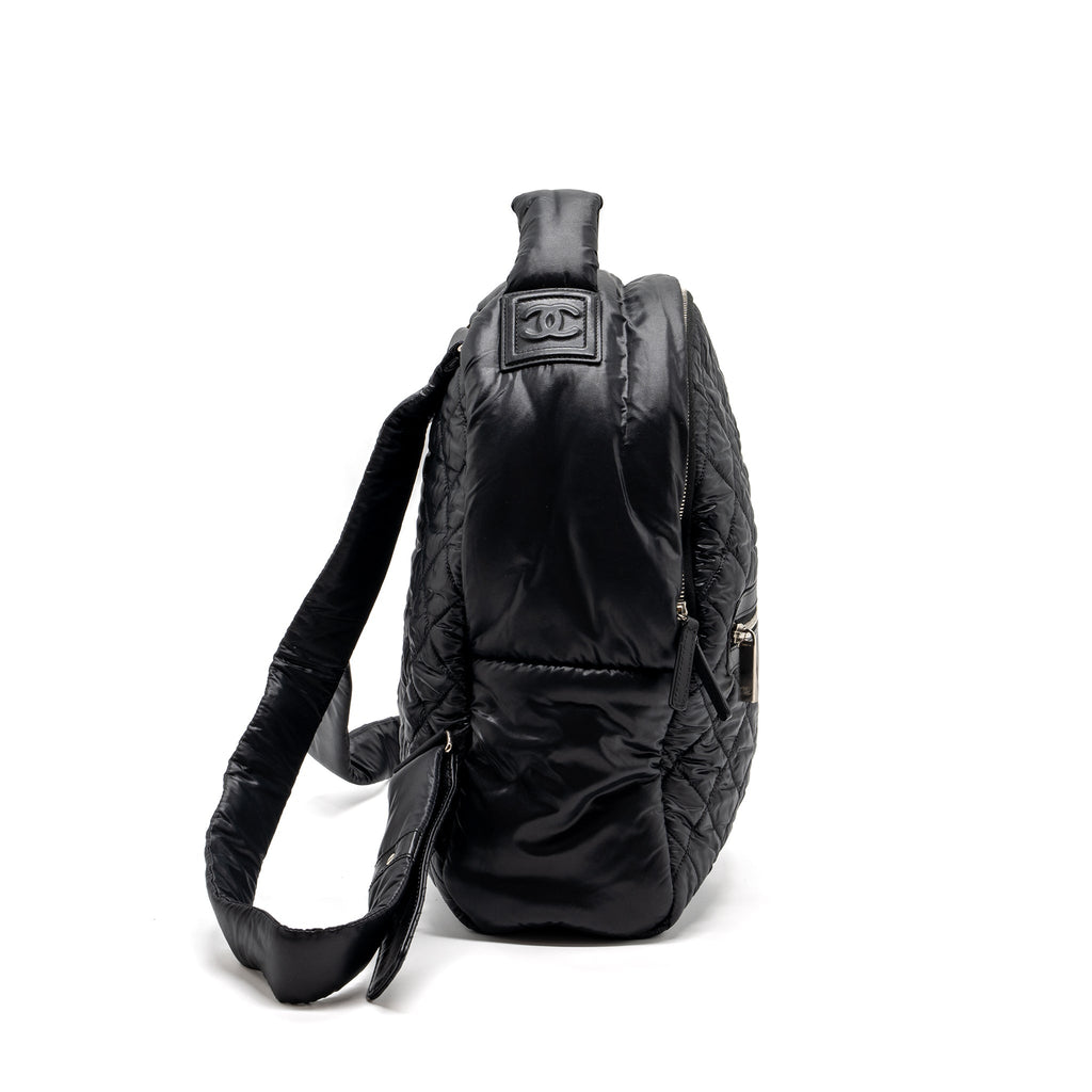 chanel-coco-cocoon-backpack-quilted-nylon-leather-black-ghw
