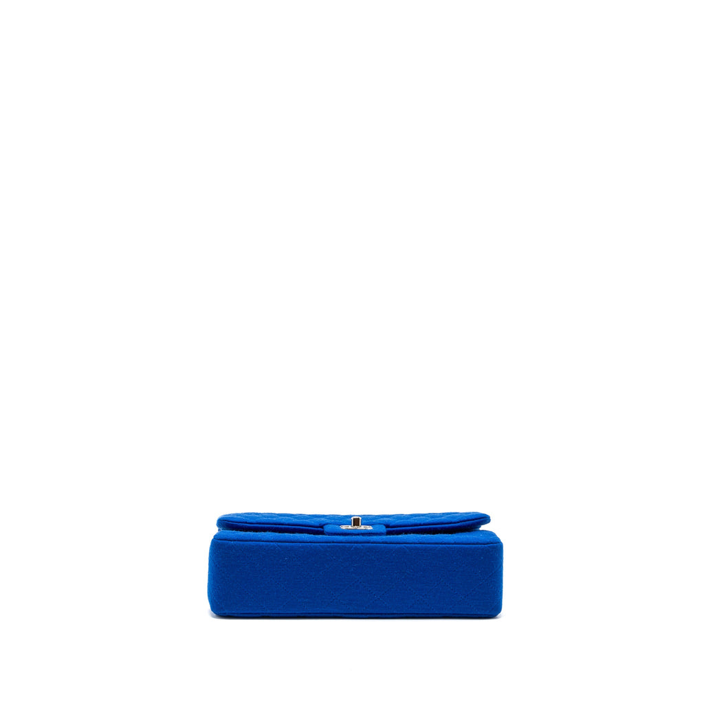chanel-medium-classic-double-flap-bag-fabric-blue-shw