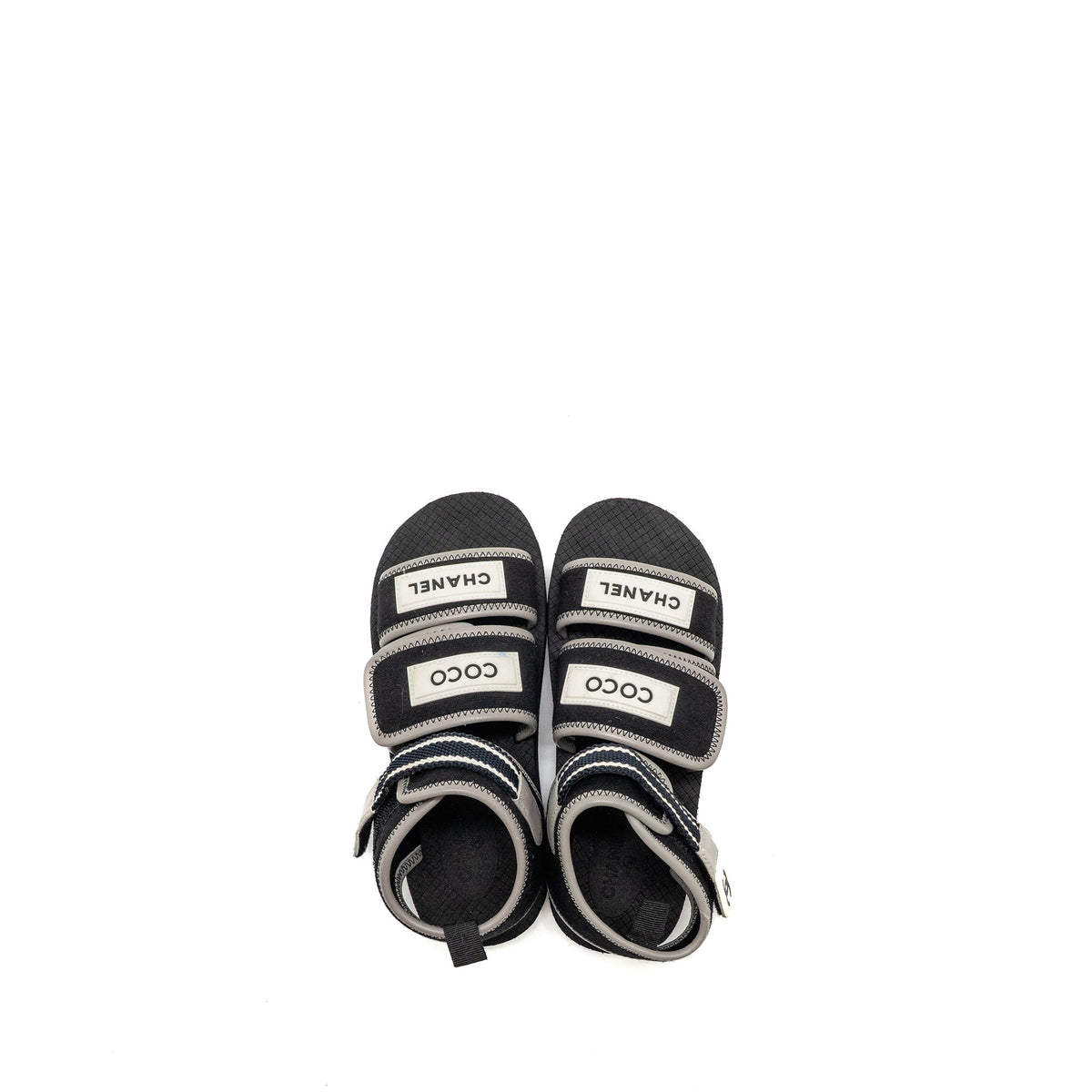 chanel-size-36-jersey-coco-strap-sandals-black-white