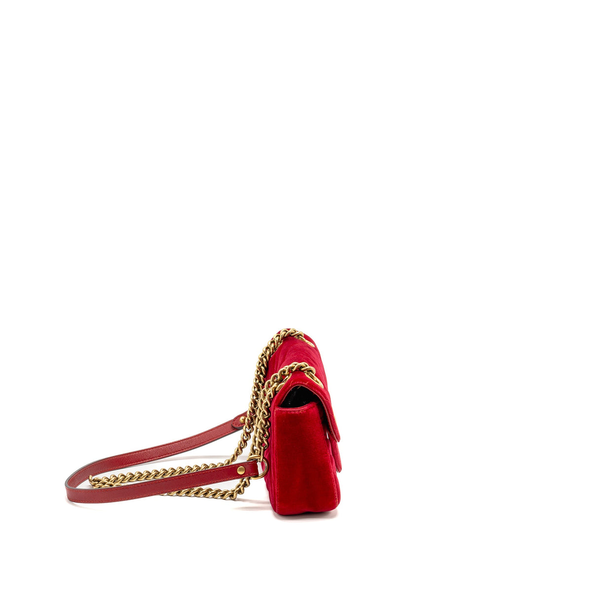 gucci-small-gg-marmont-bag-velvet-red-ghw-copy