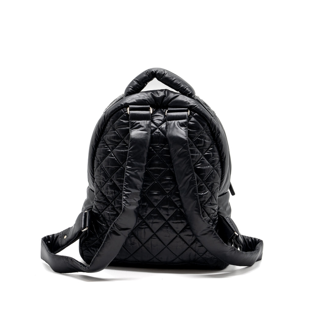 chanel-coco-cocoon-backpack-quilted-nylon-leather-black-ghw