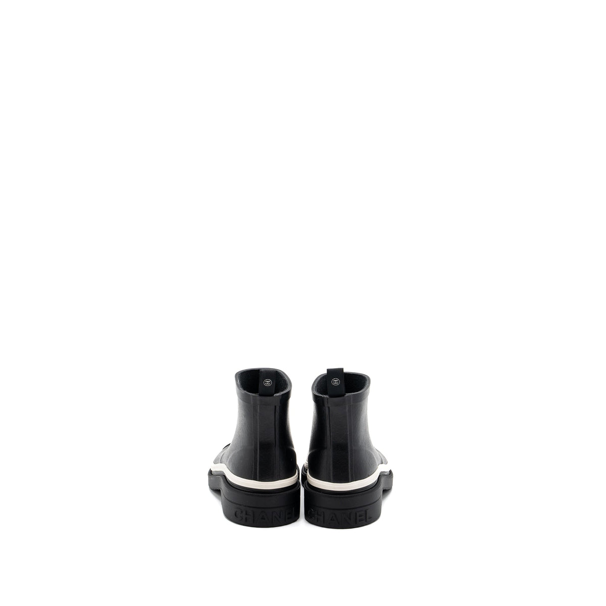 chanel-size-38-rubber-ankle-boots-black-white