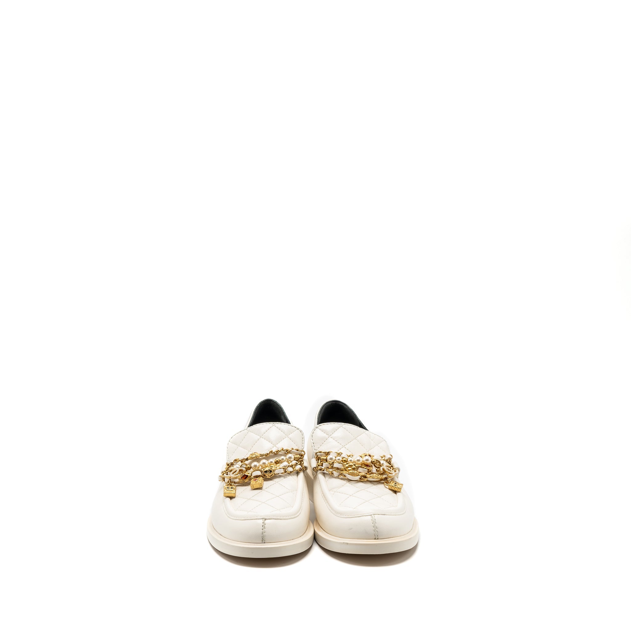 chanel-size-39-loafer-with-charm-leather-white-ghw