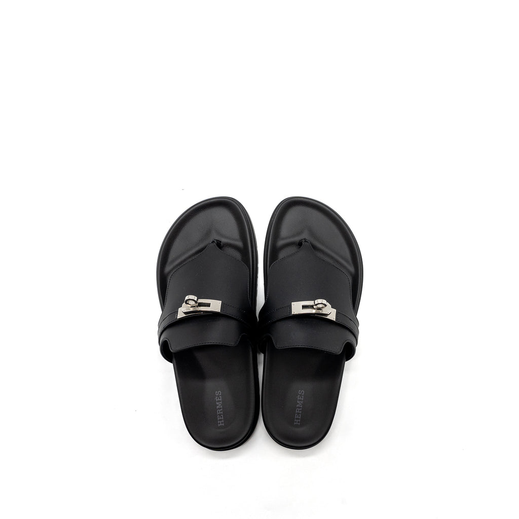 hermes-size-39-empire-sandals-calfskin-black-shw