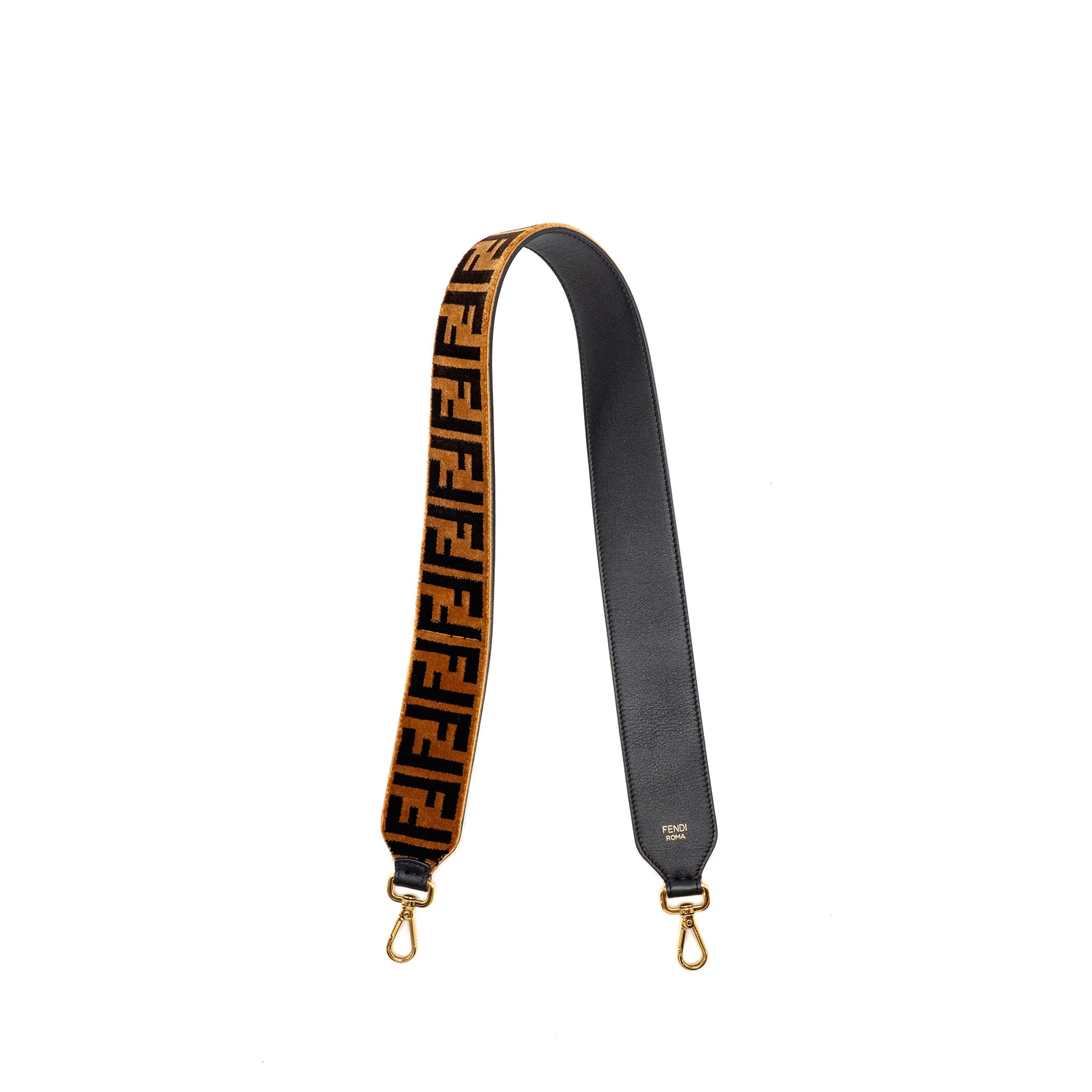fendi-strap-you-textured-effect-leather-shoulder-strap-brown-ghw-1