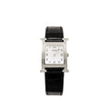 hermes-heure-h-watch-medium-model-30mm-steel-with-diamonds-white-mother-of-pearl-dial-with-black-alligators-strap