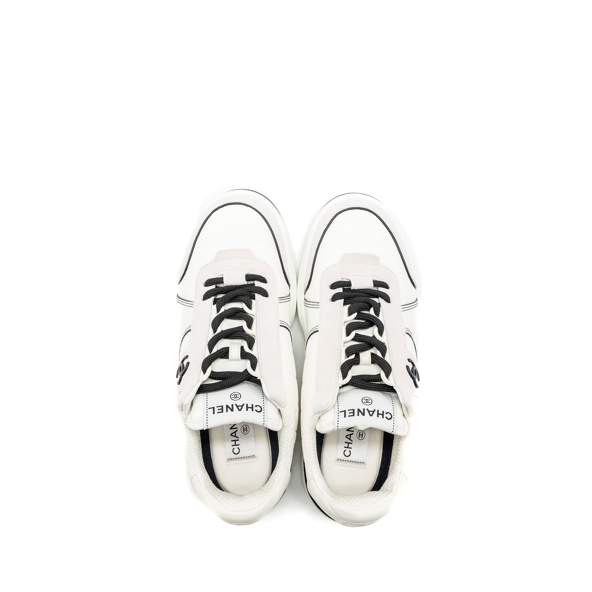 chanel-size-38-23c-sneakers-multicolour-black-white-light-grey