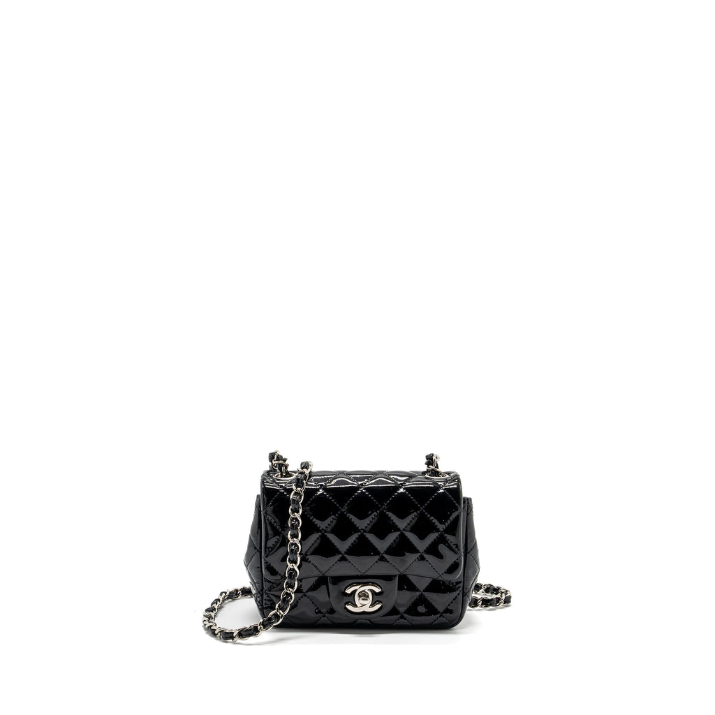 chanel-classic-mini-square-flap-bag-patent-black-shw