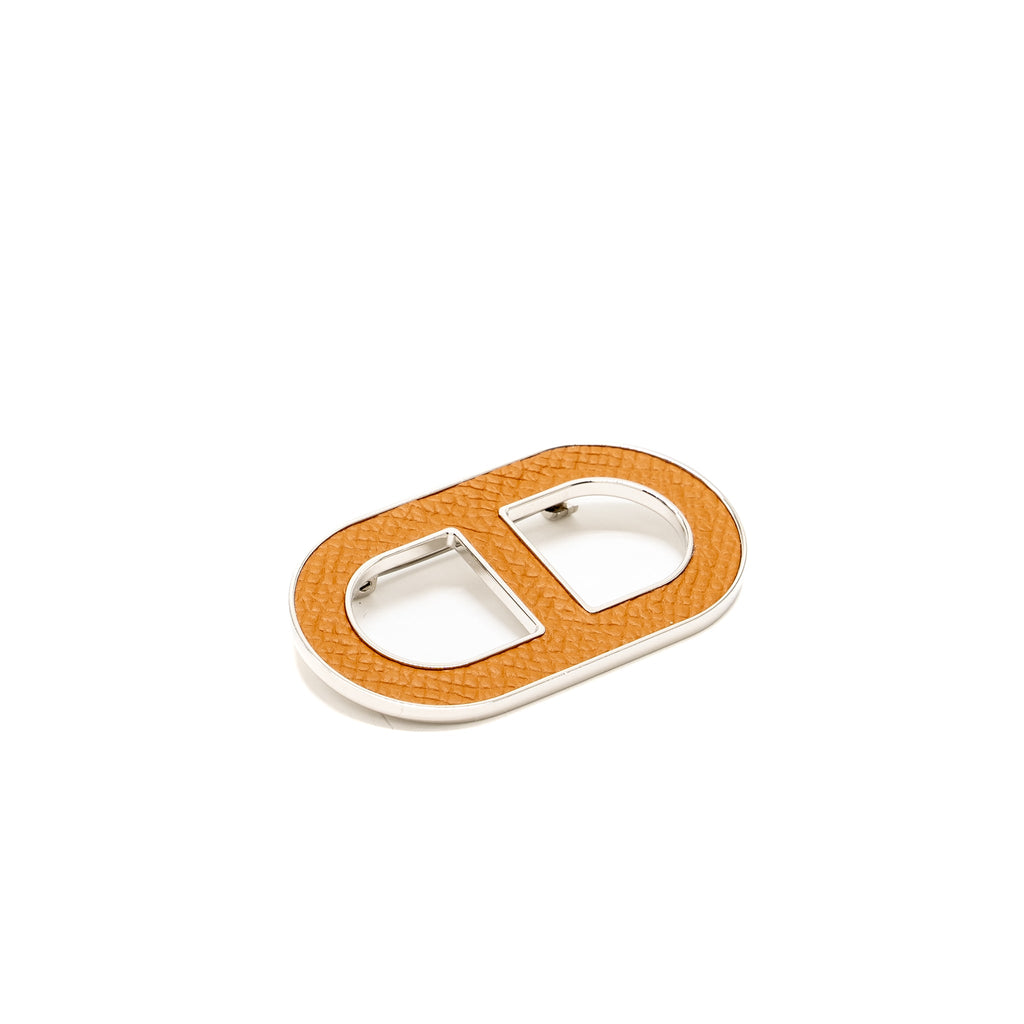hermes-chaine-d-ancre-brooch-epsom-gold-shw