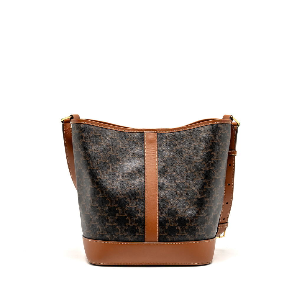 celine-medium-bucket-bag-triomphe-canvas-calfskin-tan-ghw