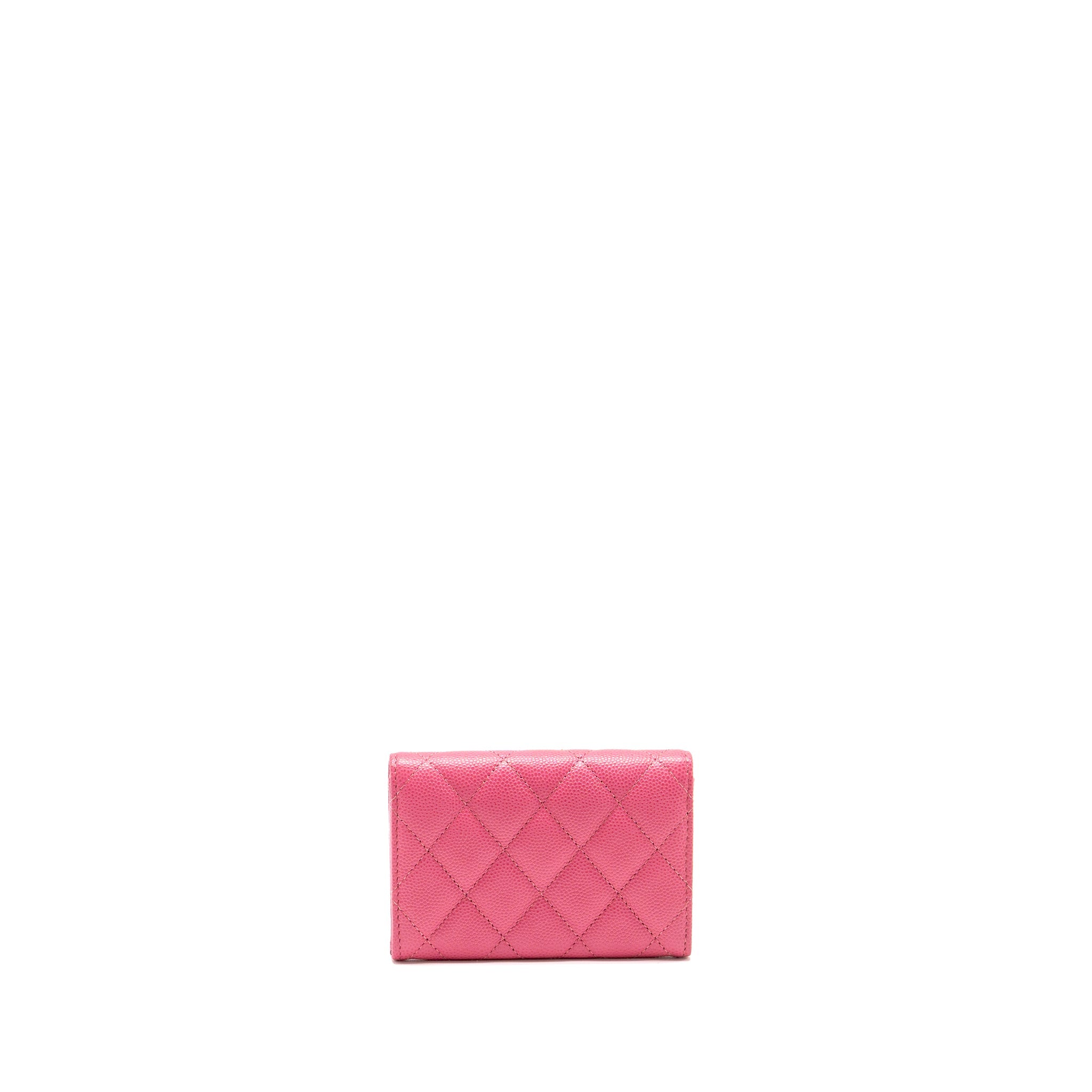 chanel-classic-flap-card-holder-caviar-pink-ghw