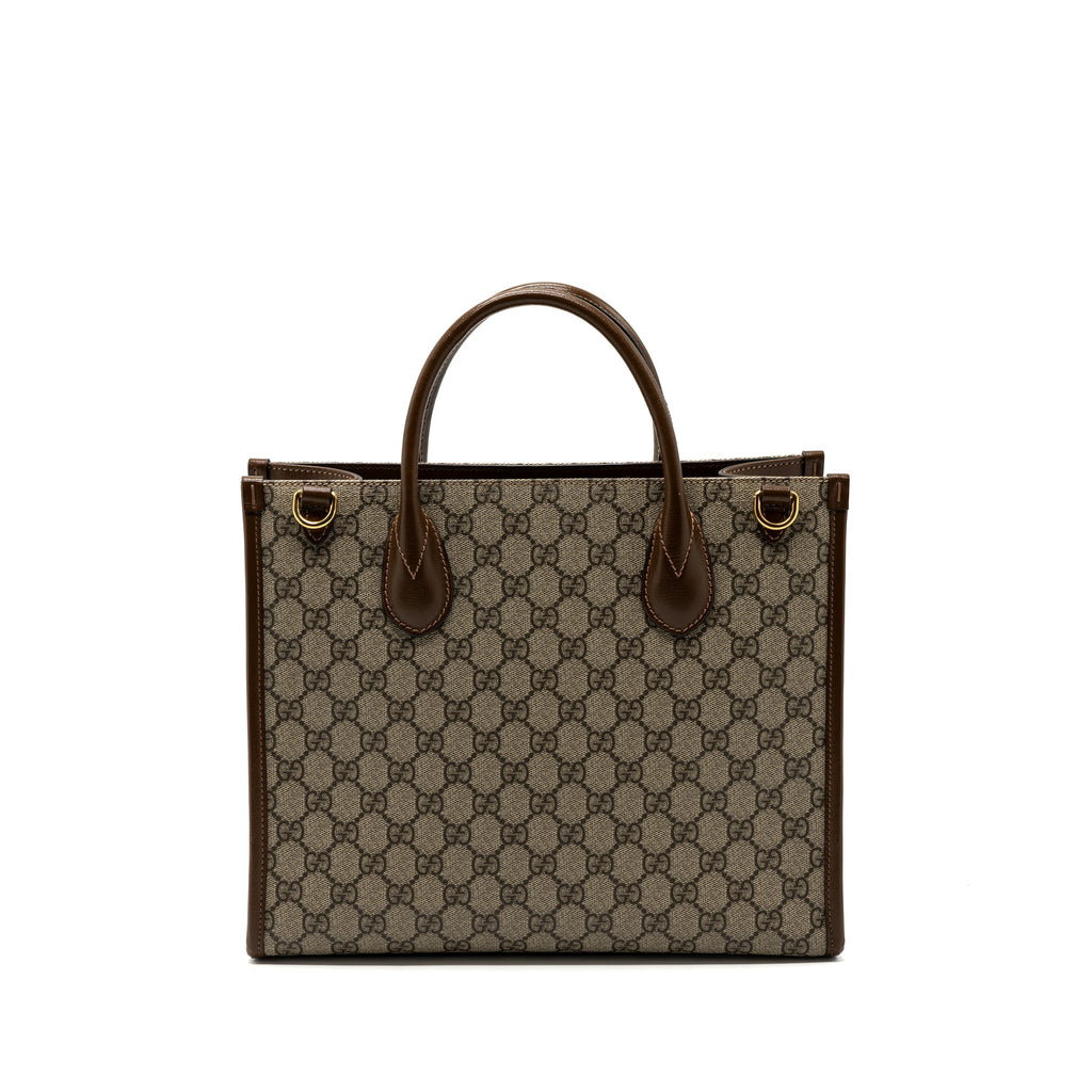 gucci-gg-small-tote-bag-gg-supreme-canvas-brown-ghw