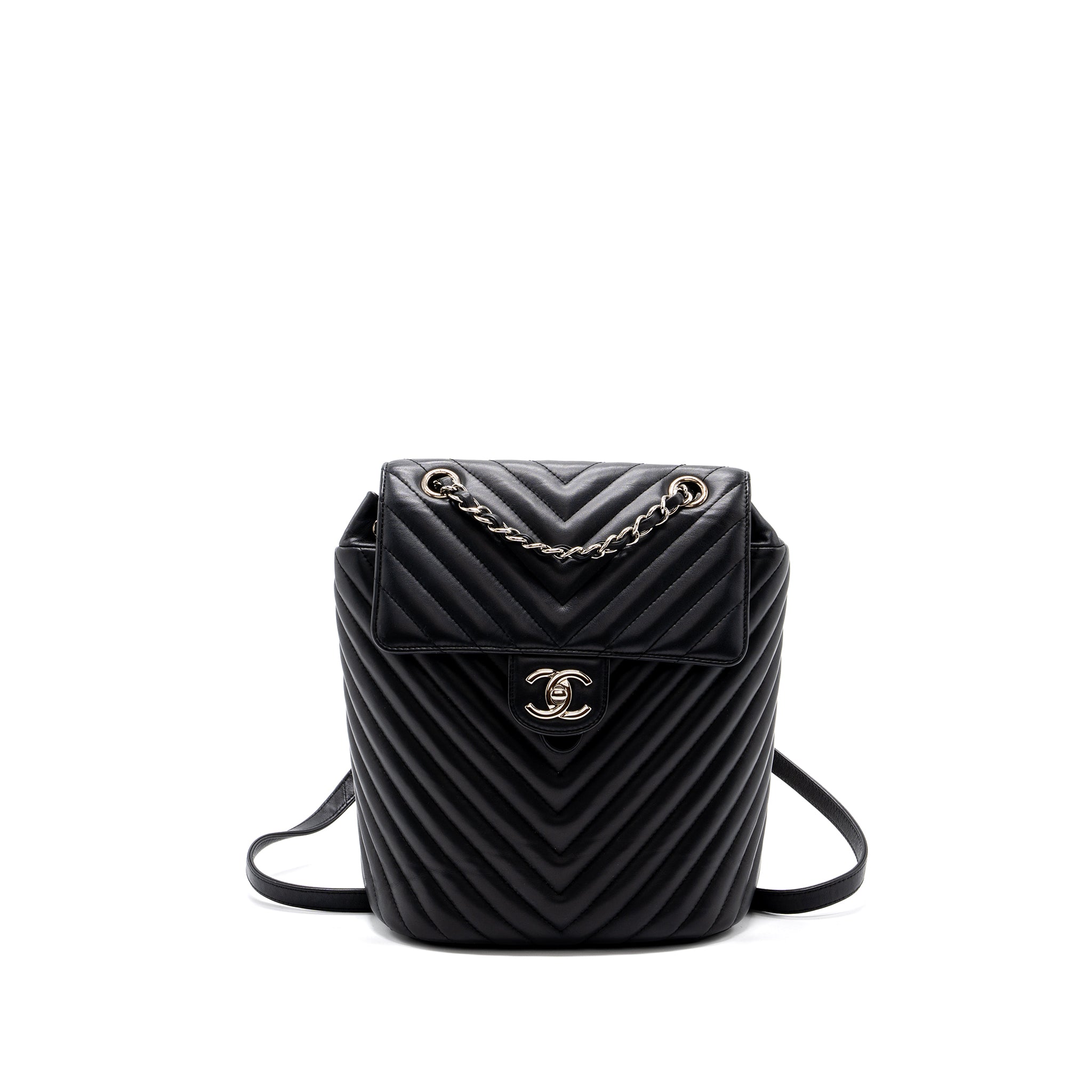 chanel-small-urban-spirit-backpack-chevron-calfskin-black-shw