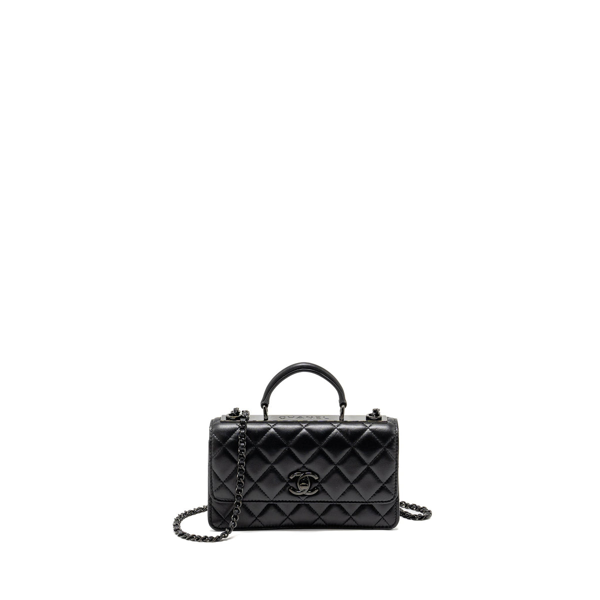 chanel-top-handle-flap-wallet-with-chain-lambskin-so-black-microchip