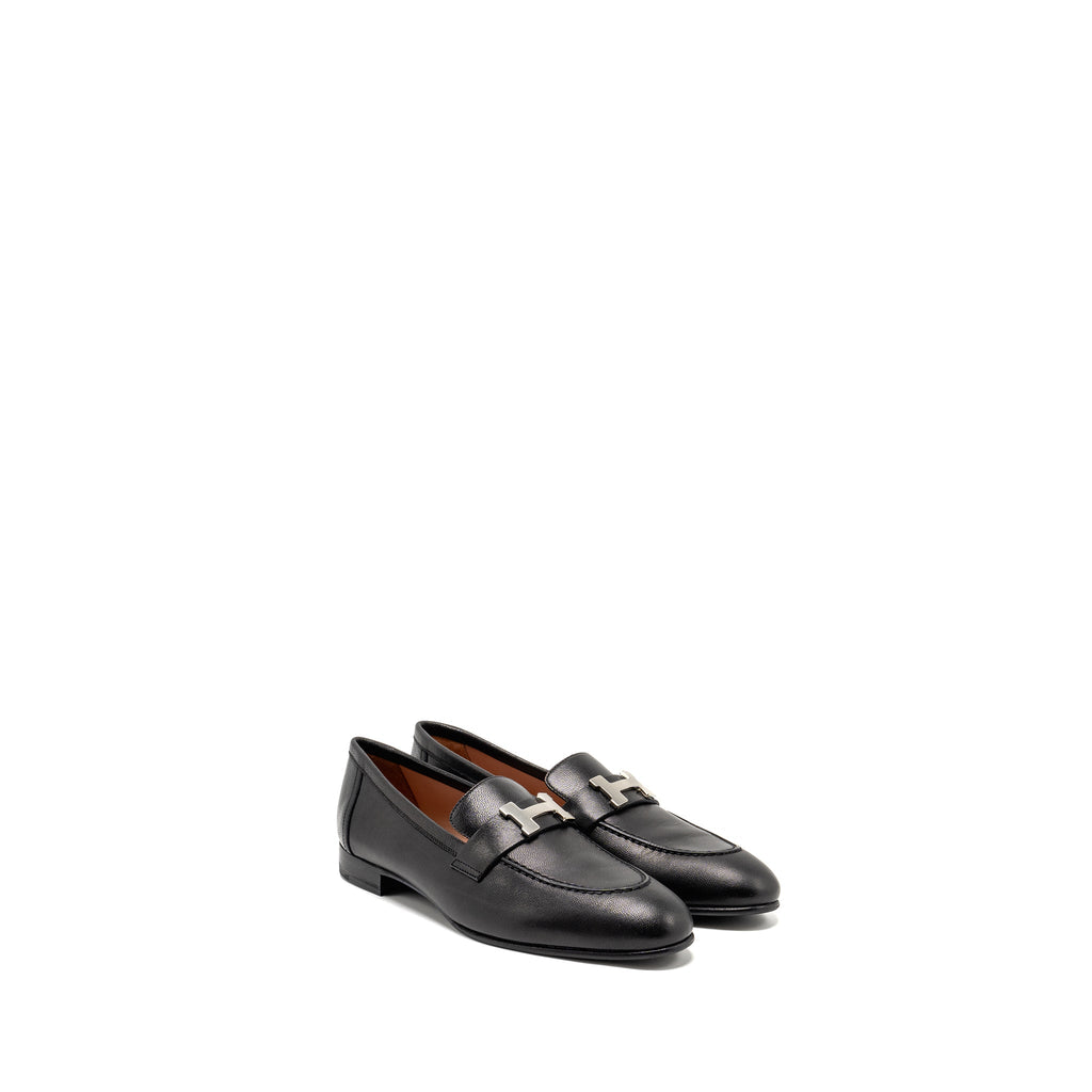 hermes-size-38-mocassin-paris-loafer-chevre-black-shw