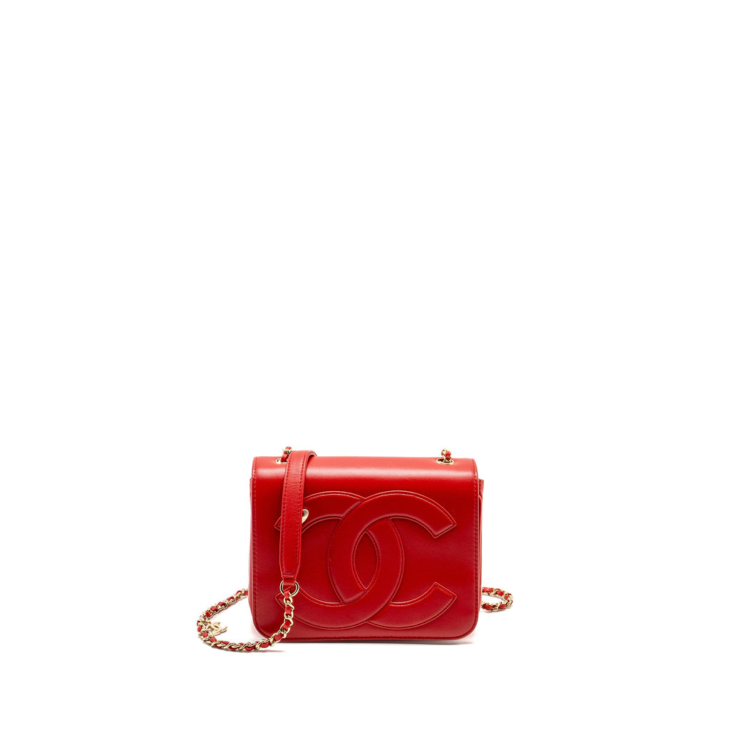 chanel-mania-flap-bag-lambskin-red-lghw