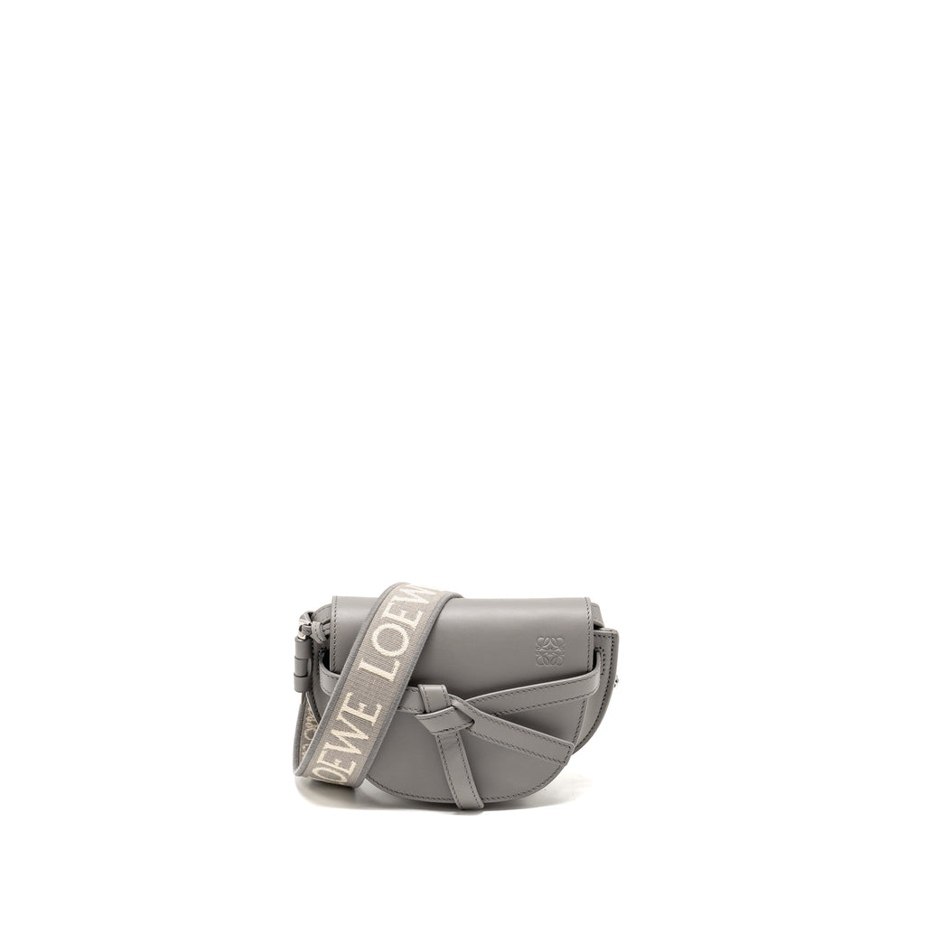 loewe-mini-gate-dual-bag-soft-calfskin-jacquard-grey-shw-copy-1