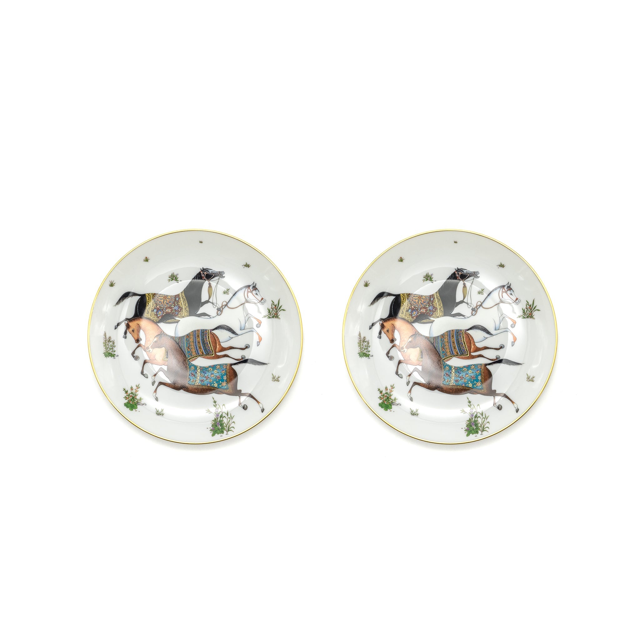hermes-assiette-dessert-cheval-plate-sell-in-a-set