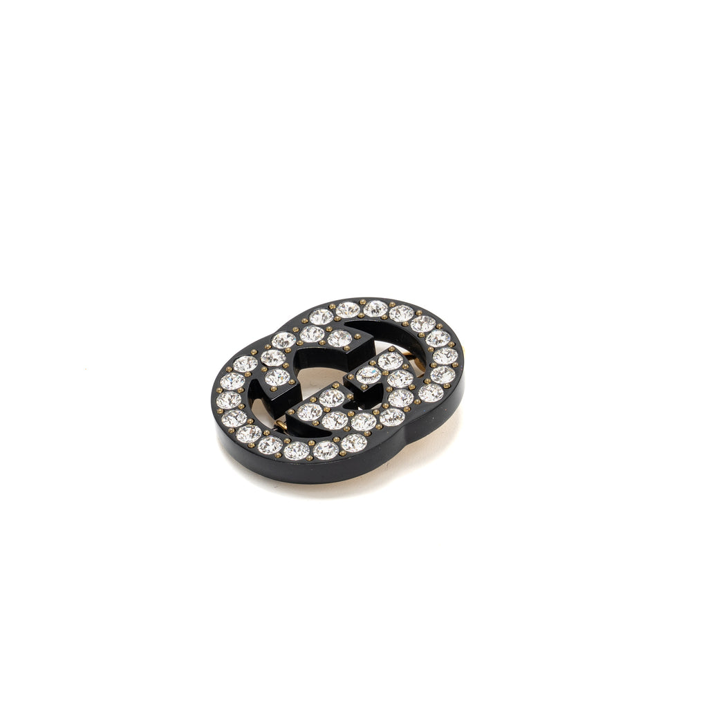 gucci-gg-logo-crystal-hair-clip-black-ghw