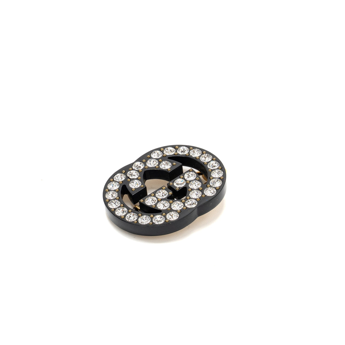gucci-gg-logo-crystal-hair-clip-black-ghw