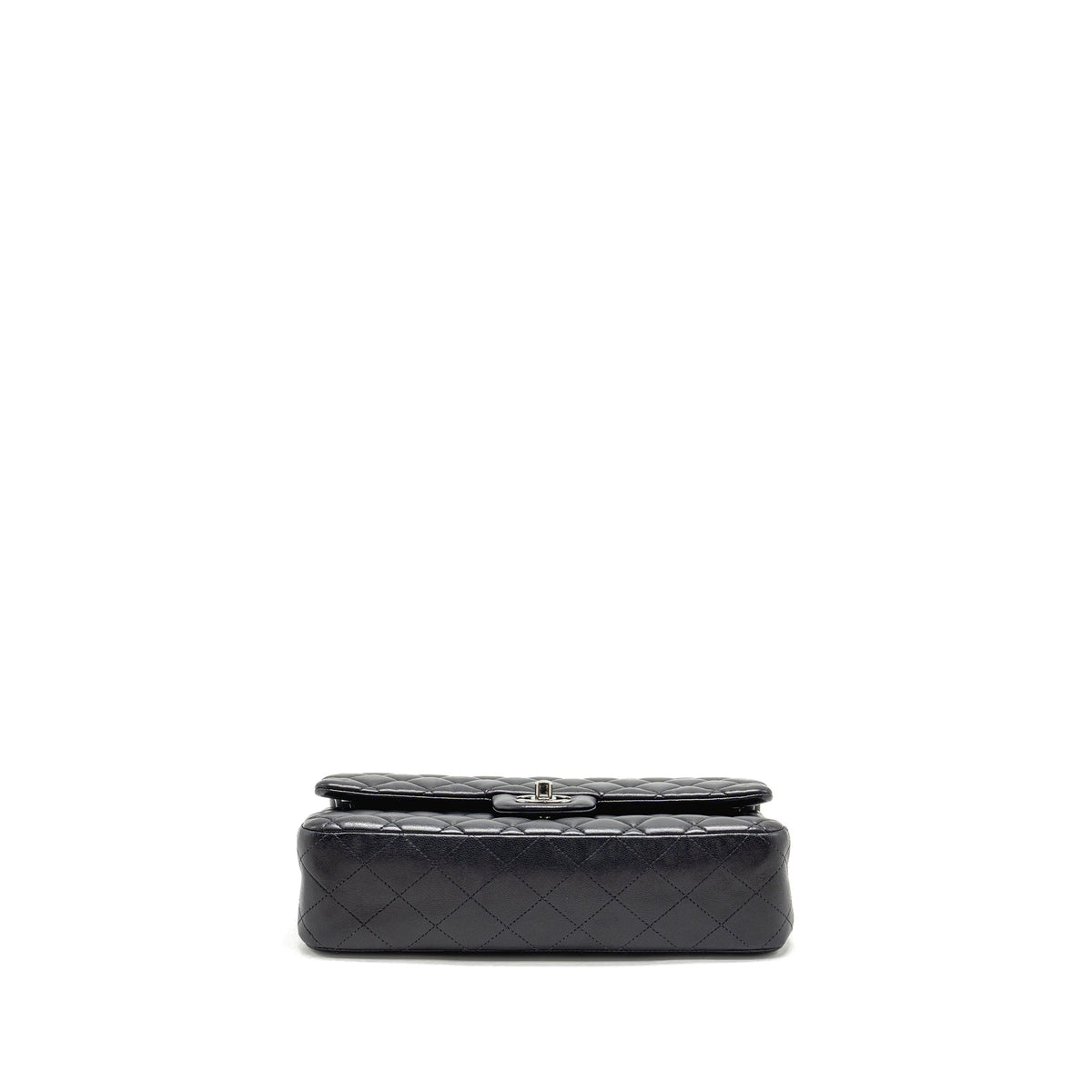chanel-medium-classic-double-flap-bag-lambskin-dark-blue-shw