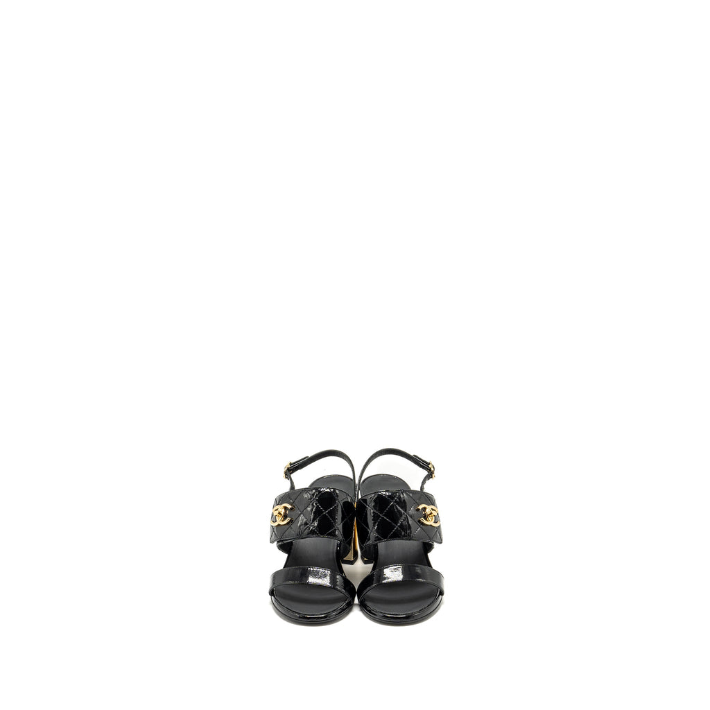 chanel-size-35-23p-cc-logo-sandals-patent-goatskin-black